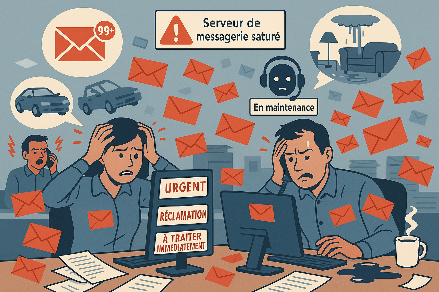 IA métier pour gestion emails des services clients assurance